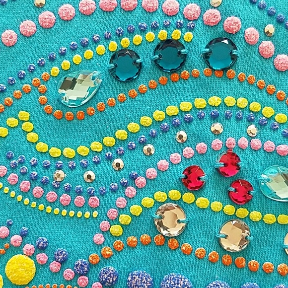 Girls Blue Flamingo T-Shirt - Size M (7/8) - Picture 3 of 6